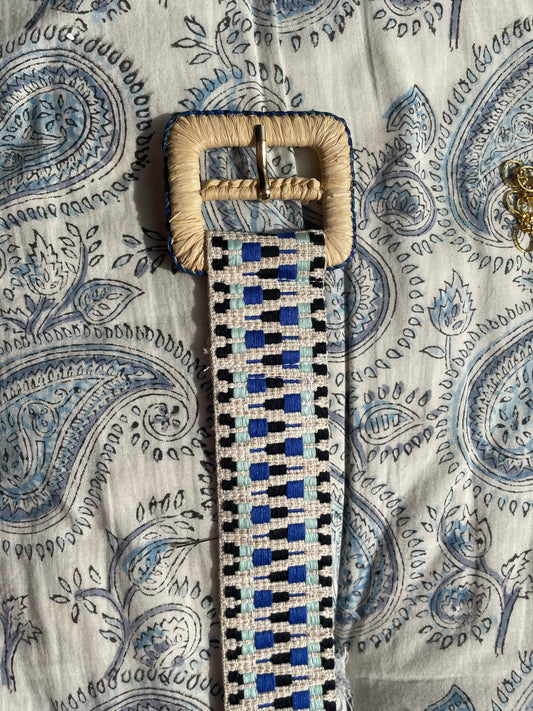 The Cordelia Belt - square rattan buckle