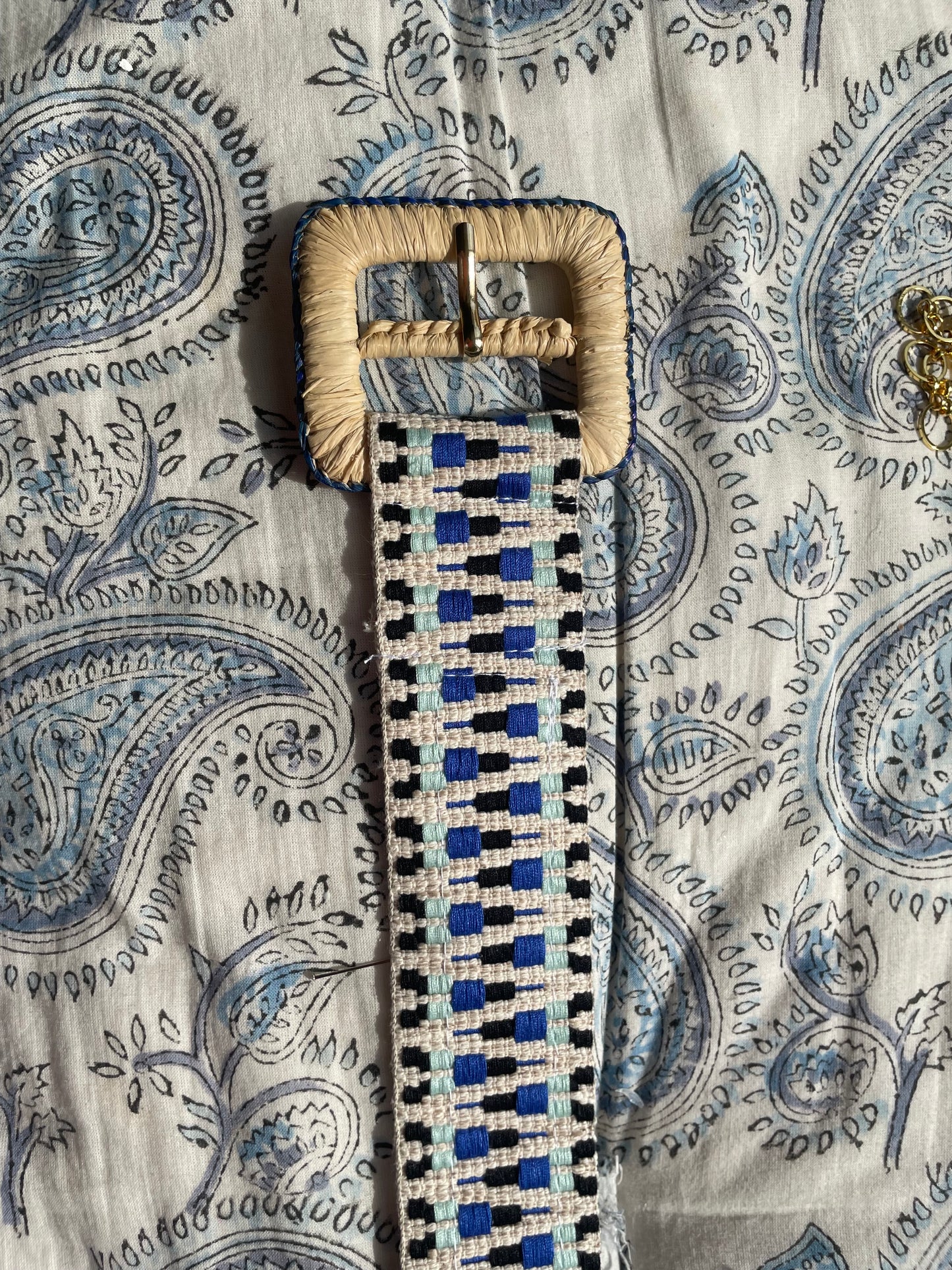 The Cordelia Belt - square rattan buckle